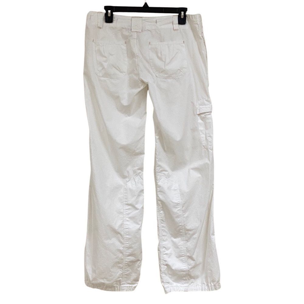TALL GIRLS ALERT!! BCBG White Y2K Low-Rise Cargo Parachute Pants Sz 8 TALL - Picture 2 of 10
